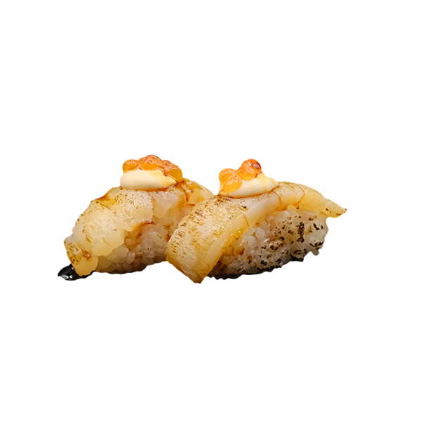 Vieira flameado con ikura(2u)