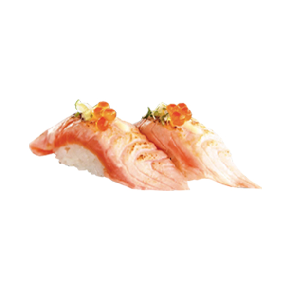 Nigiri de salmón flameado con trufa