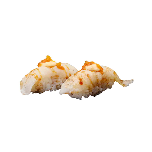 Nigiri dorada flameado con tobiko (2u)